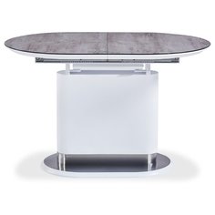 Стол Avanti Omega, раскладной, ДхШ: 120 х 80 см, длина в разложенном виде: 160 см, белый сатин/серый