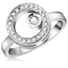 Бронницкий Ювелир Кольцо из белого золота 01К019-01, размер 17