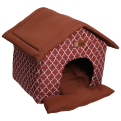 Домик для собак и кошек Зоогурман Ампир 45х40х45 см шоколадный