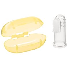 Зубная щетка Happy Baby Finger Silicone с 6 месяцев, lemon