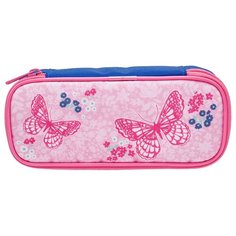 TIGER FAMILY Пенал на молнии Schollar Collection Velvet Paradise (1832/G/TG) синий/розовый