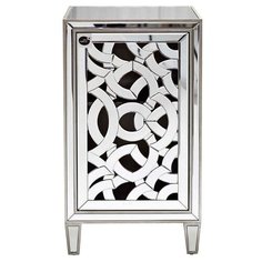 Тумба для гостиной Garda Decor KFC973, ШхГхВ: 49.2х44.5х86.5 см, цвет: зеркальный