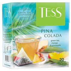 Чай зеленый Tess Pina colada в пирамидках, 36 г 20 шт.