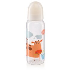 Happy Baby Бутылочка с узким горлом, с латексной соской 250 мл (10018) с рождения, white