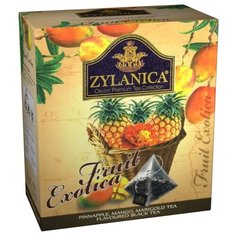 Чай черный Zylanica Fruit Exotica с ананасом, манго и календулой в пирамидках, 20 шт.