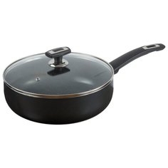 Сотейник Калитва Black stone 3862435 24 см, с крышкой, черный