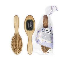 Детская натуральная расческа Grosheff из щетины кабана 70 г