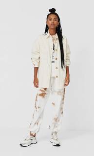 Stradivarius Рубашка В Стиле Рустик Женская Коллекция Multicolor S