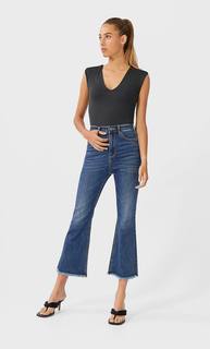 Stradivarius Боди С Подплечниками Женская Коллекция Черный S