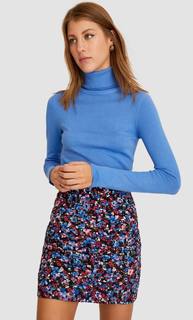 Stradivarius Свитер С Высоким Воротником Женская Коллекция Синий S