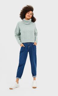 Stradivarius Укороченный Свитер Женская Коллекция Multicolor L