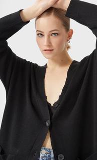 Stradivarius Длинный Кардиган Женская Коллекция Черный Xs