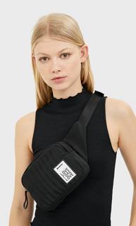 Stradivarius Поясная Сумка Из Ткани Женская Коллекция Черный 103