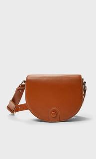 Stradivarius Сумка Полукруглой Формы С Плечевым Ремнем Женская Коллекция Цвет Светлой Верблюжьей Шерсти 103