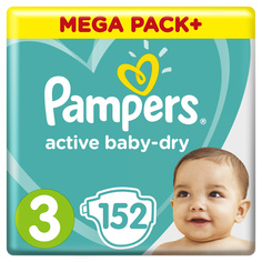 Подгузники PampersActive Baby-Dry Midi (6-10 кг) 152 шт.