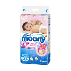 Подгузники Moony эконом L (9-14 кг), 54 шт.