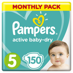 Подгузники Pampers Active Baby-Dry junior 5/XL (11-16 кг), 150 шт.