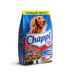 Сухой корм для собак Chappi Сытный мясной обед, Говядина по-домашнему, 2.5кг