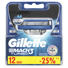Сменные кассеты Gillette Mach3 Turbo 12 шт