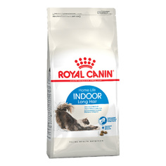 Сухой корм для кошек ROYAL CANIN Indoor Long Hair, для домашних длинношерстных, 2кг