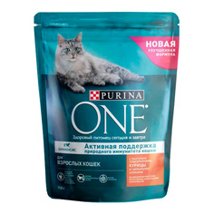 Сухой корм для кошек Purina One, для чувствительного пищеварения, индейка, рис, 0,75кг
