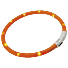 Светящийся ошейник для собак Hunter LED оранжевый 20-70 см