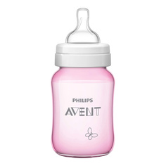 Детская бутылочка Philips Avent Classic+ SCF573/13 для девочек, 260 мл, 1 шт., 1 мес.+,