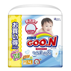 Подгузники-трусики Goo.N Ultra Jumbo Pack M (7 до 12 кг), 74 шт. Goon