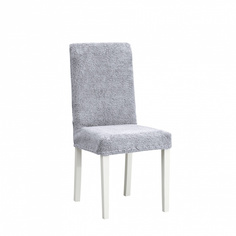 Чехлы на стулья плюшевые Venera "Chair cover soft", цвет: серый, комплект 6 шт