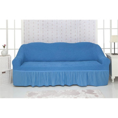 Чехол на трехместный диван с оборкой CONCORDIA "Triple sofa", цвет: голубой Venera