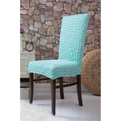 Чехлы на стулья без оборки Venera "Chair", цвет: бирюзовый, комплект 6 шт