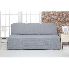 Чехол на трехместный диван без подлокотников и оборки Venera "Sofa", цвет: серый