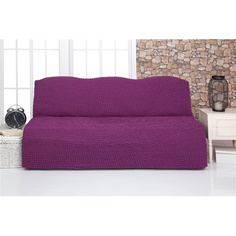 Чехол на трехместный диван без подлокотников и оборки Venera "Sofa", цвет: фиолетовый