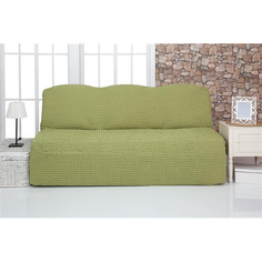 Чехол на трехместный диван без подлокотников и оборки Venera "Sofa", цвет: фисташковый