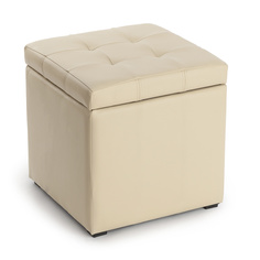 Пуф Люкс с ящиком беж Шарм Дизайн