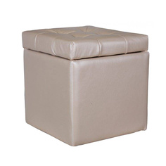 Пуф Квадро с ящиком свутло-бежевый Шарм Дизайн