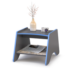 Стол журнальный Mobi Индиго 12.03 тёмно серый/граффити, 47,2х65,7х40 см