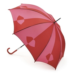 Зонт-трость механический Fulton Lulu Guinness Eliza-2 Red Pink