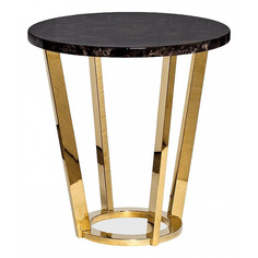 Журнальный столик Garda Decor 33FS-ET20С05-PG 55х55х57,2 см, золото/коричневый мрамор