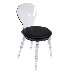 Стул Babel чёрный с прозрачными ножками Bradex Home