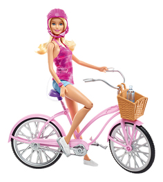 Игровой набор Barbie Кукла на Гламурном велосипеде Mattel