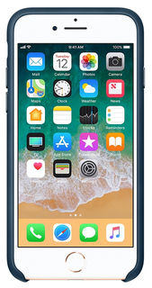 Накладка Apple Leather Case Cosmos Blue для iPhone 8/7