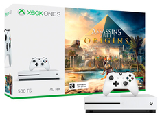 Игровая приставка Microsoft Xbox One S 500Gb White + Assassins Creed Origins