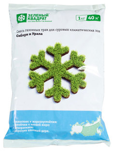 Семена Газон Зеленый квадрат ® Для Сибири и Урала, 1 кг Зеленый ковер