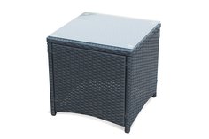 Журнальный столик Hoff Bordo 80259319 46х46х46 см, чёрный/прозрачный