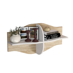 Полка Hoff Тэя-3 Дуб Сонома/Белый МФ Мастер