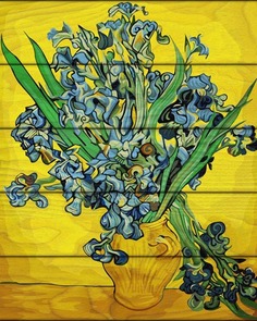 Набор для рисования по номерам по дереву "Ирисы" (40x50 см) Flamingo