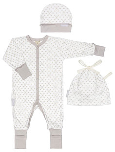 Комбинезон с шапочкой Lucky Child О1-1/сердечки 50-56 Белый/Коричневый