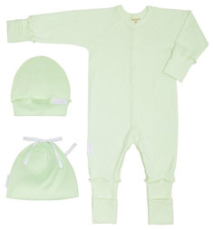 Комбинезон с шапочкой Lucky Child Ажур О1-1аж/киви 56-62 Зеленый