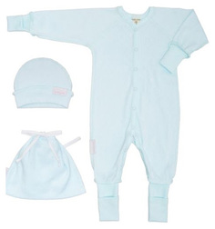Комбинезон с шапочкой Lucky Child Ажур О1-1аж/голубой 56-62 Голубой